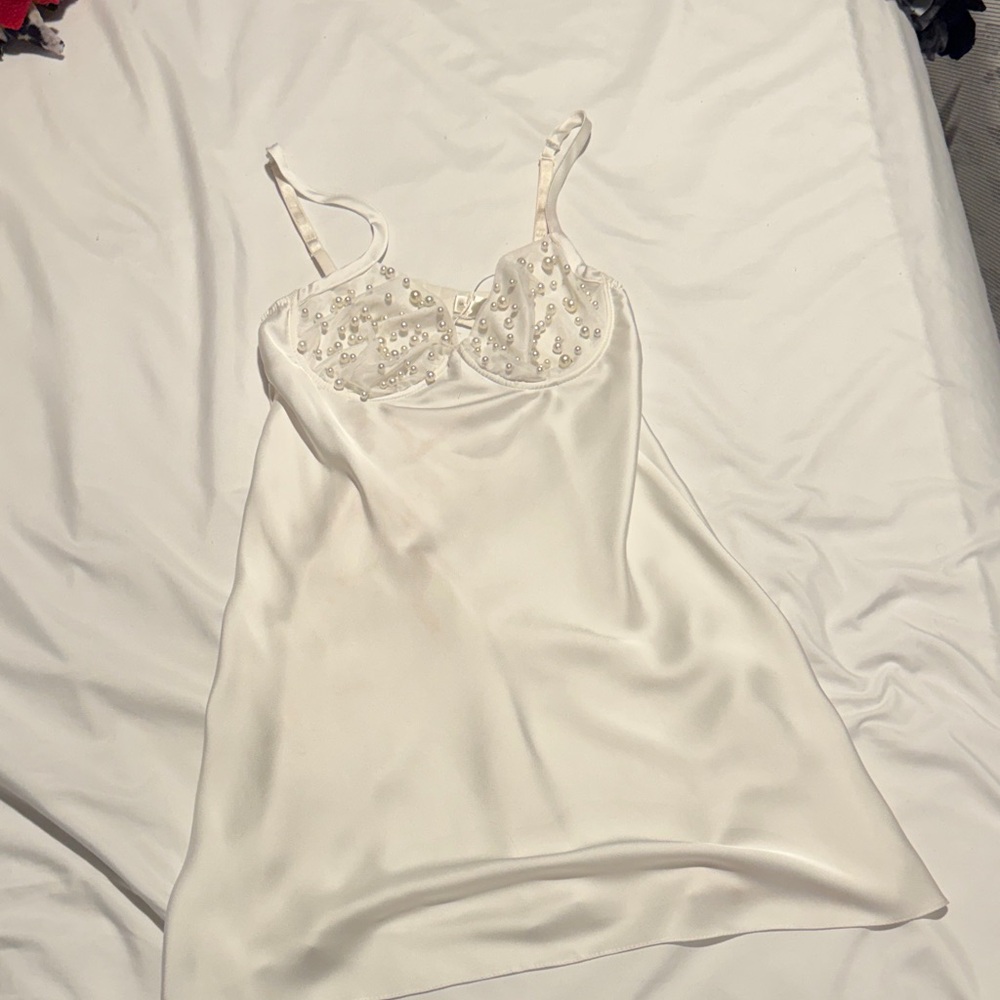 Elegant White Wedding Get Ready Dress